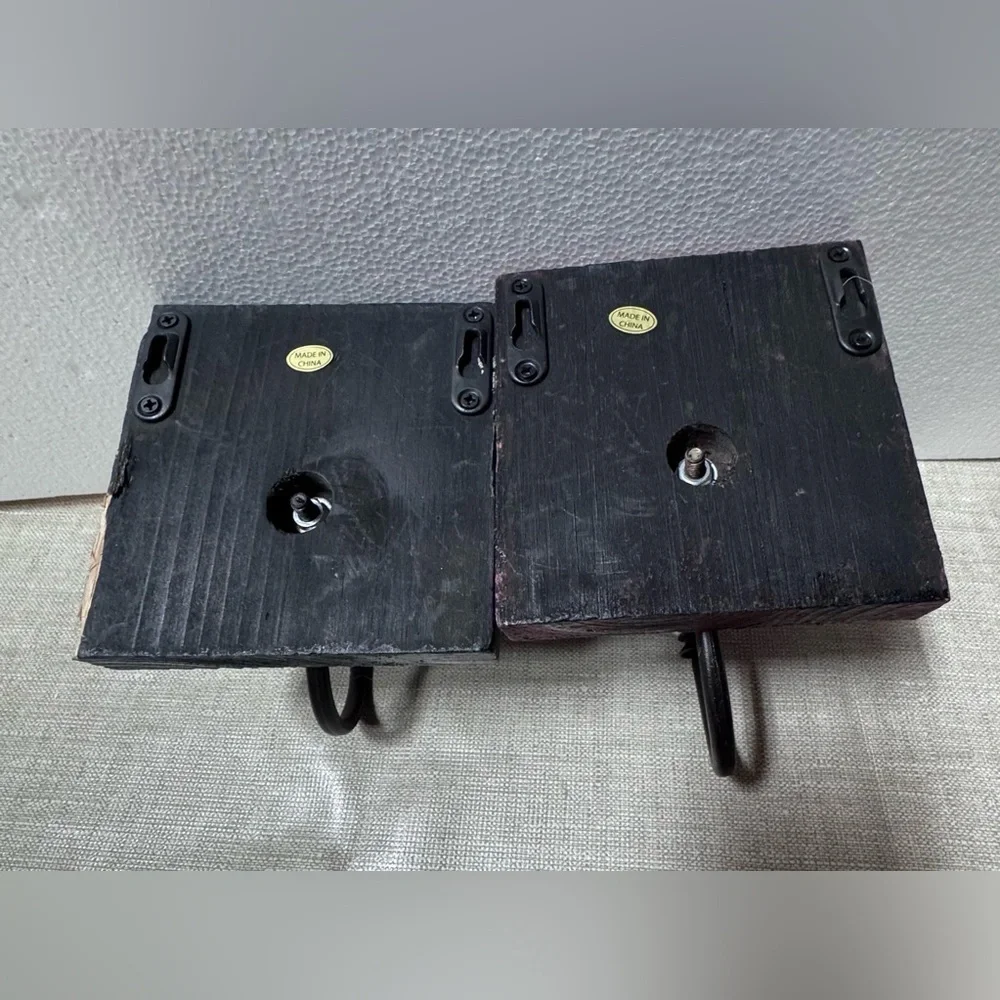 Rustic Bird Wall Hooks - Blue and Red